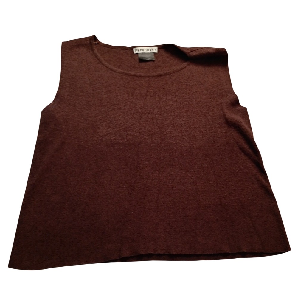 Parkhurst Knit Tank Top Women's Sleeveless Cotton Rayon Casual Layering M